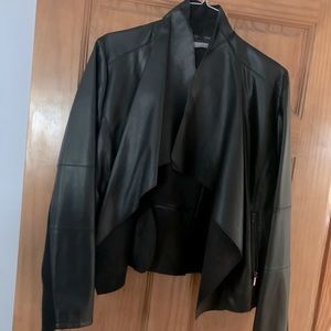 Thin leather blazer